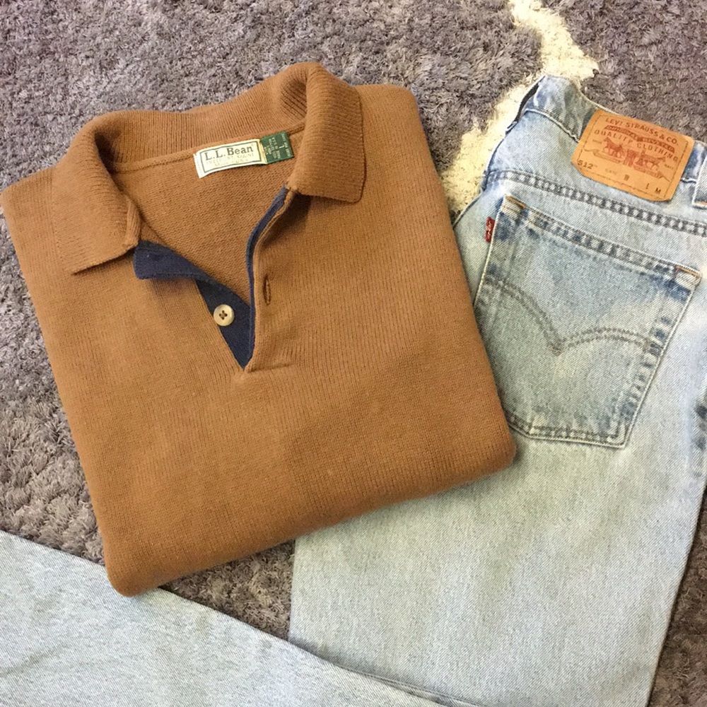 Men’s Vintage L.L. Bean Collared Sweater